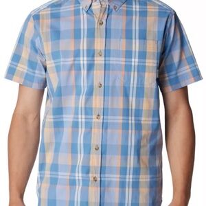 Men's Large Columbia Multicolor Plaid Button Down Shirt